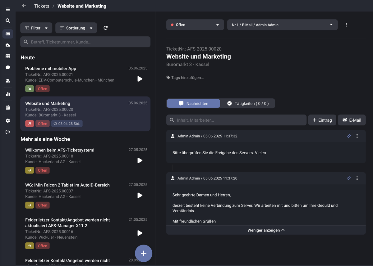 afs ticketsystem header